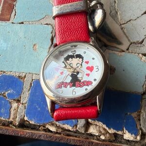 Betty Boop Red Leather Watch